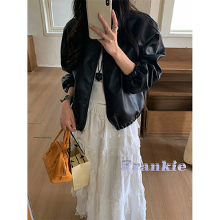 PU leather jacket