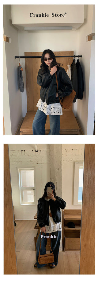 PU leather jacket