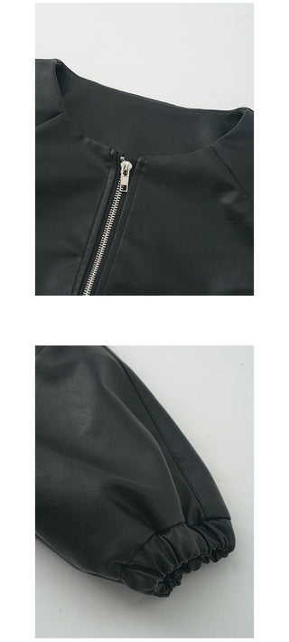 PU leather jacket