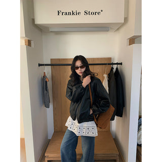 PU leather jacket