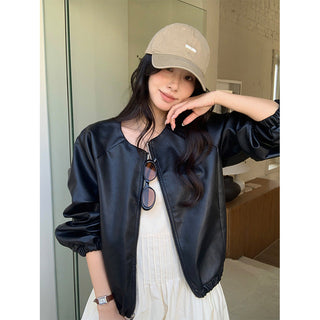 PU leather jacket