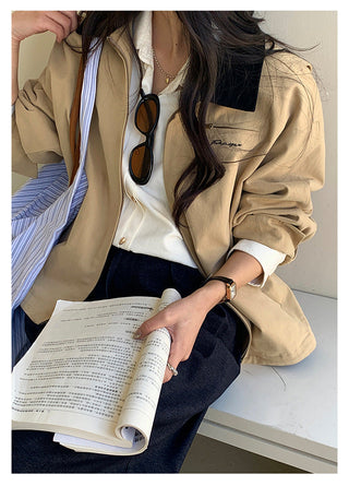 contrast trench coat