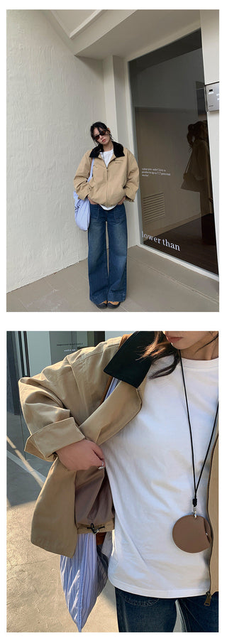 contrast trench coat
