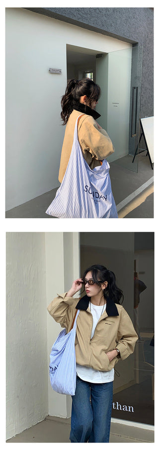 contrast trench coat