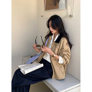 contrast trench coat