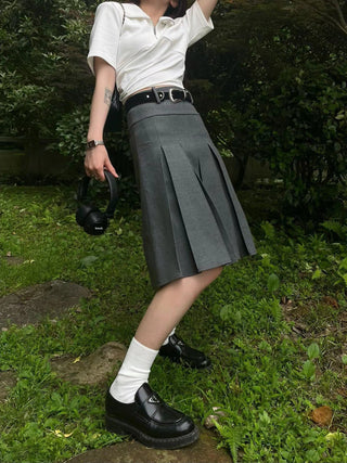preppy pleated skirt