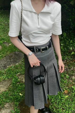 preppy pleated skirt
