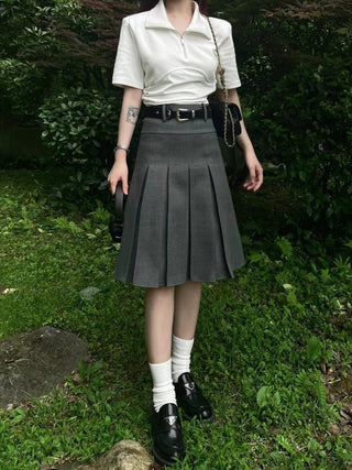 preppy pleated skirt