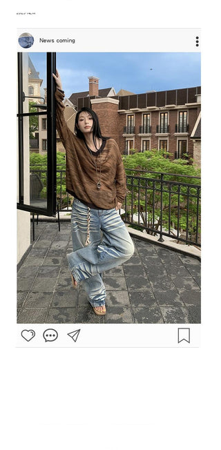 scratch wide jeans