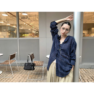 plaid loose shirt
