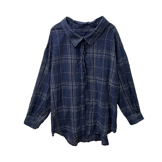 plaid loose shirt
