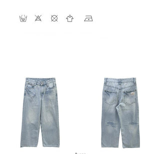 tie-dyed straight jeans