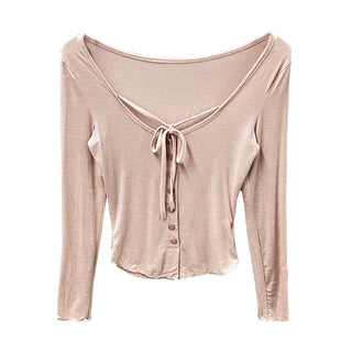 lace-up cardigan