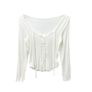 lace-up cardigan