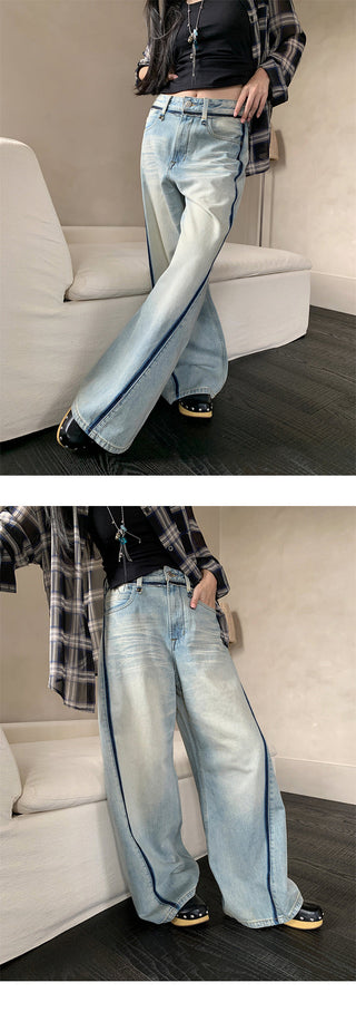 split wide jeans