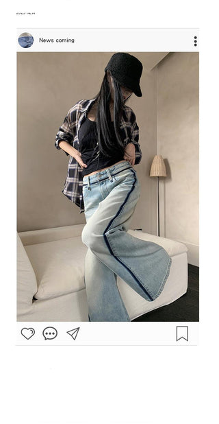 split wide jeans