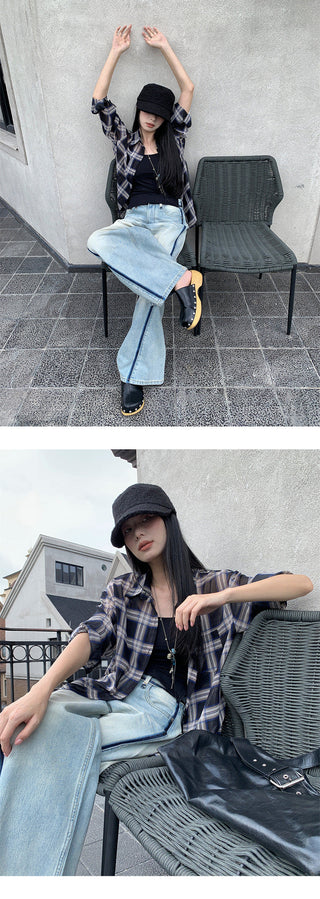 retro plaid shirt