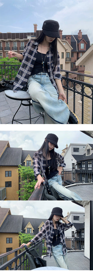 retro plaid shirt