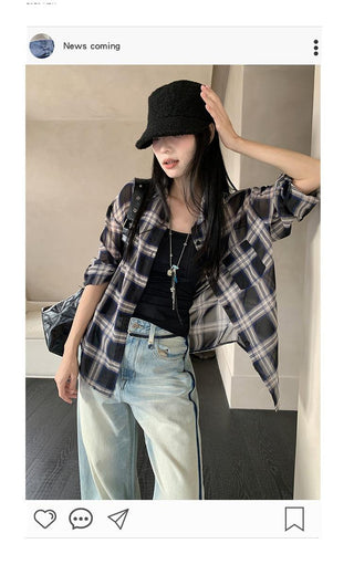 retro plaid shirt
