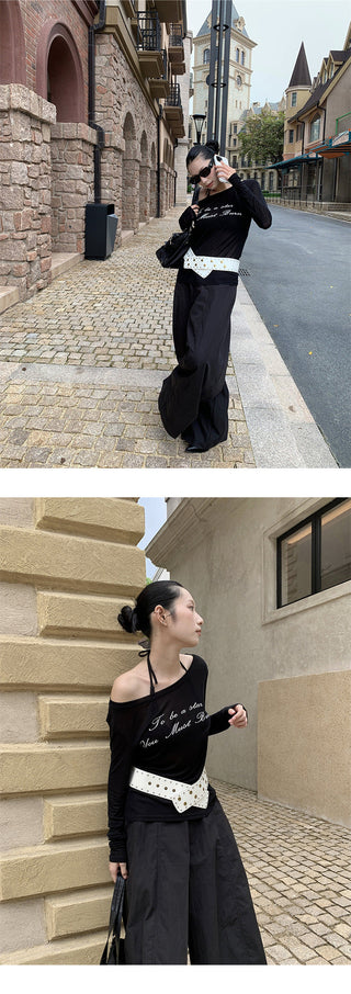 draped machete pants