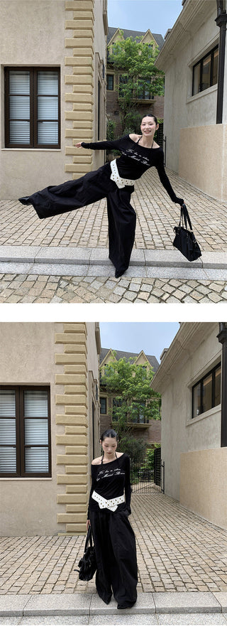 draped machete pants