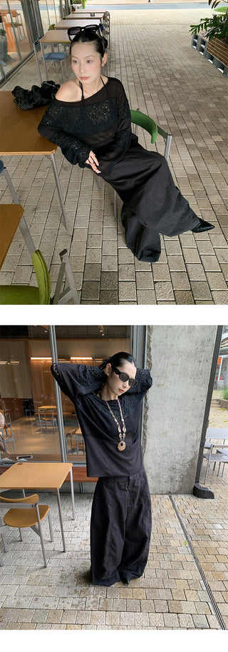 draped machete pants