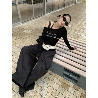 draped machete pants
