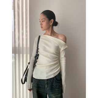 cold-shoulder sweater