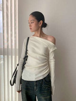 cold-shoulder sweater