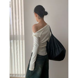 cold-shoulder sweater