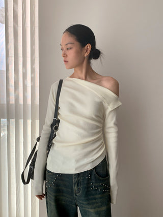 cold-shoulder sweater