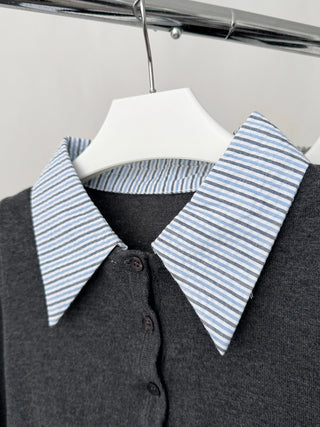 shirt collar cardigan