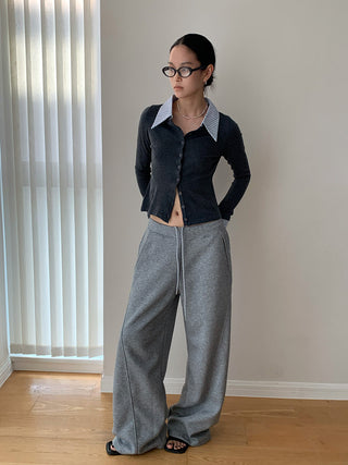 shirt collar cardigan