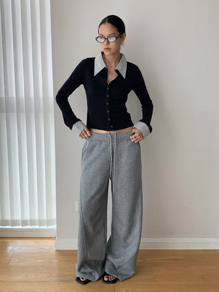 shirt collar cardigan