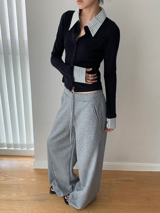shirt collar cardigan