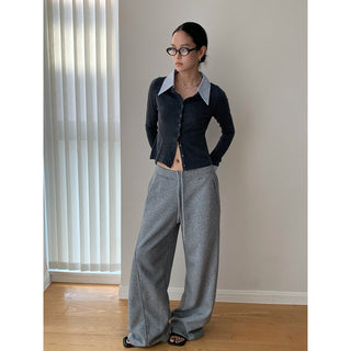 shirt collar cardigan