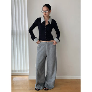 shirt collar cardigan