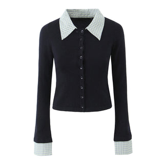 shirt collar cardigan
