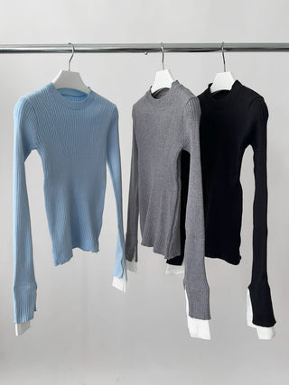 contrast bell sleeve