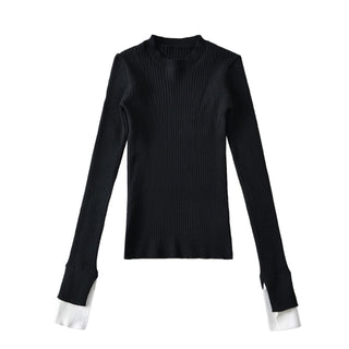 contrast bell sleeve