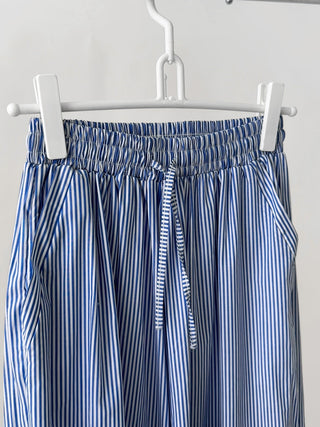 striped wide pants