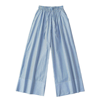 striped wide pants