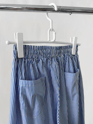 striped wide pants