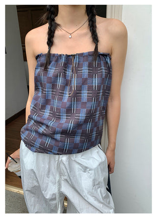 plaid straight skirt
