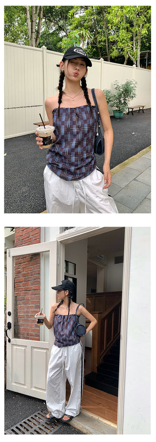 plaid straight skirt