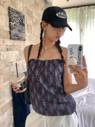 plaid straight skirt