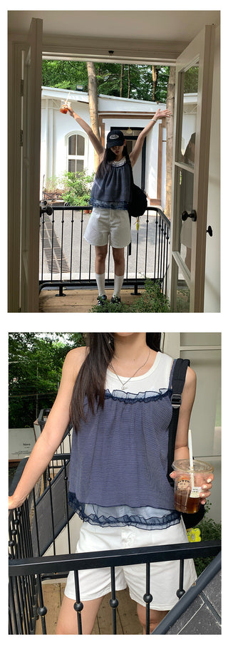 lace spaghetti vest