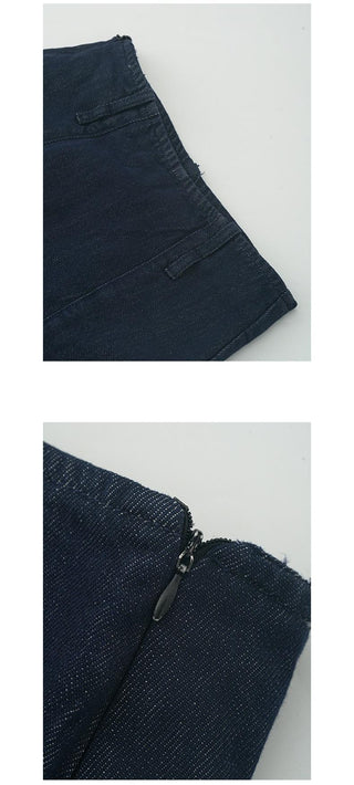 denim short culottes