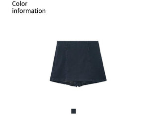 denim short culottes