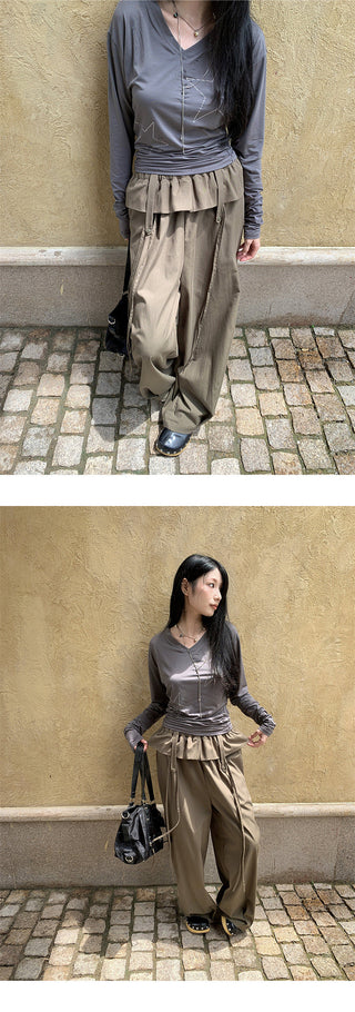 lace casual pants